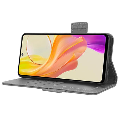 For vivo Y36 4G / Y36 5G / Y78 (China) 5G PU Leather Litchi Texture Phone Wallet Stand Case Anti-drop Cover