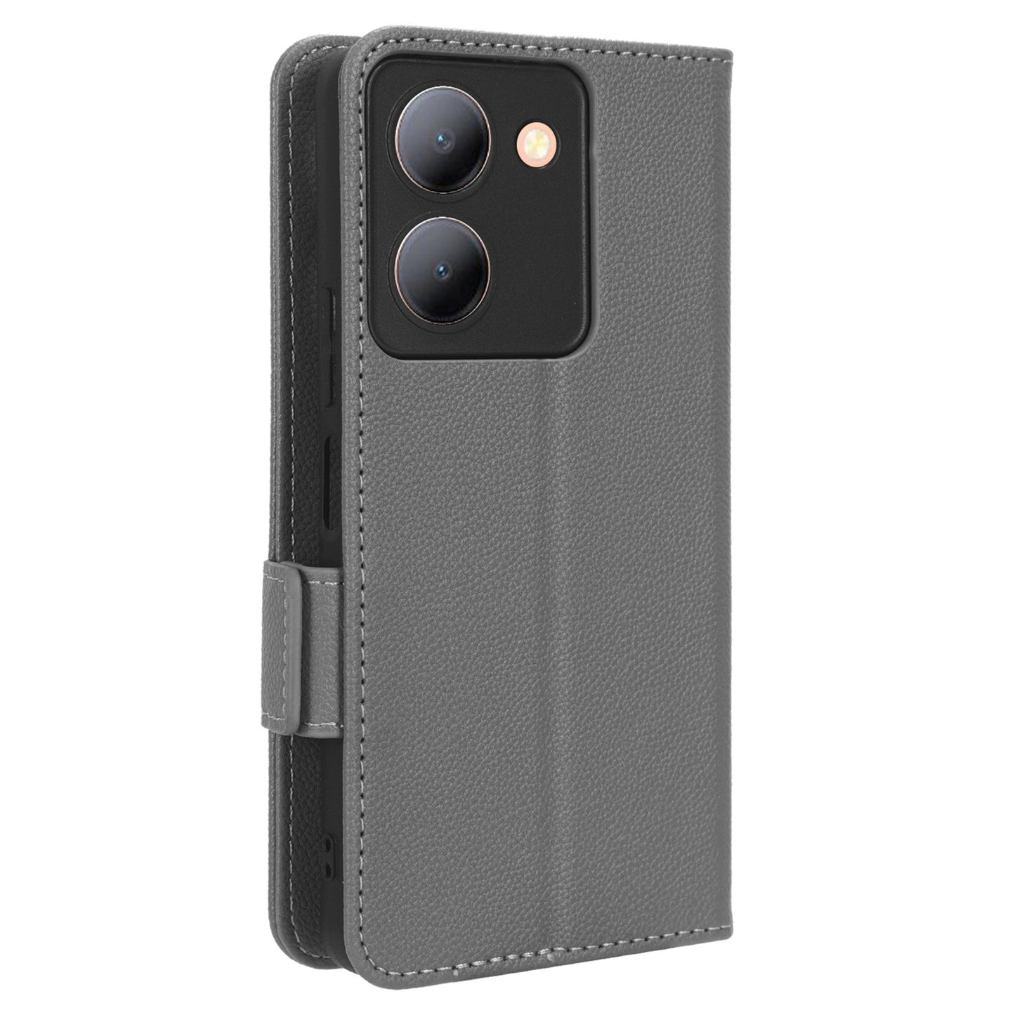 For vivo Y36 4G / Y36 5G / Y78 (China) 5G PU Leather Litchi Texture Phone Wallet Stand Case Anti-drop Cover
