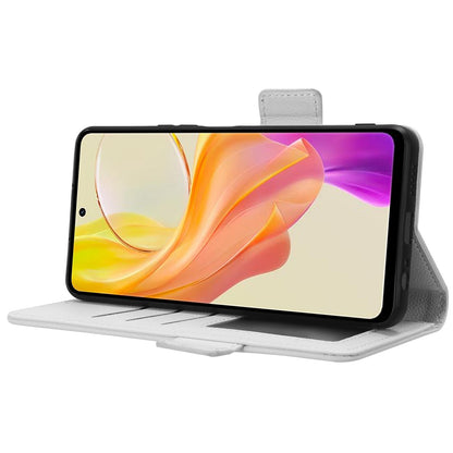 For vivo Y36 4G / Y36 5G / Y78 (China) 5G PU Leather Litchi Texture Phone Wallet Stand Case Anti-drop Cover