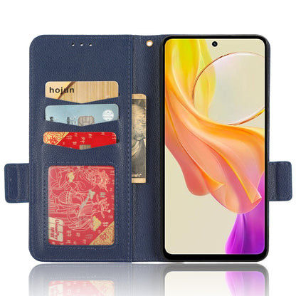 For vivo Y36 4G / Y36 5G / Y78 (China) 5G PU Leather Litchi Texture Phone Wallet Stand Case Anti-drop Cover