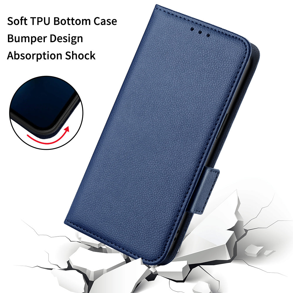 For vivo Y36 4G / Y36 5G / Y78 (China) 5G PU Leather Litchi Texture Phone Wallet Stand Case Anti-drop Cover