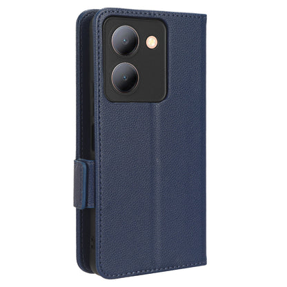 For vivo Y36 4G / Y36 5G / Y78 (China) 5G PU Leather Litchi Texture Phone Wallet Stand Case Anti-drop Cover