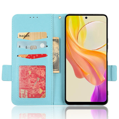 For vivo Y36 4G / Y36 5G / Y78 (China) 5G PU Leather Litchi Texture Phone Wallet Stand Case Anti-drop Cover
