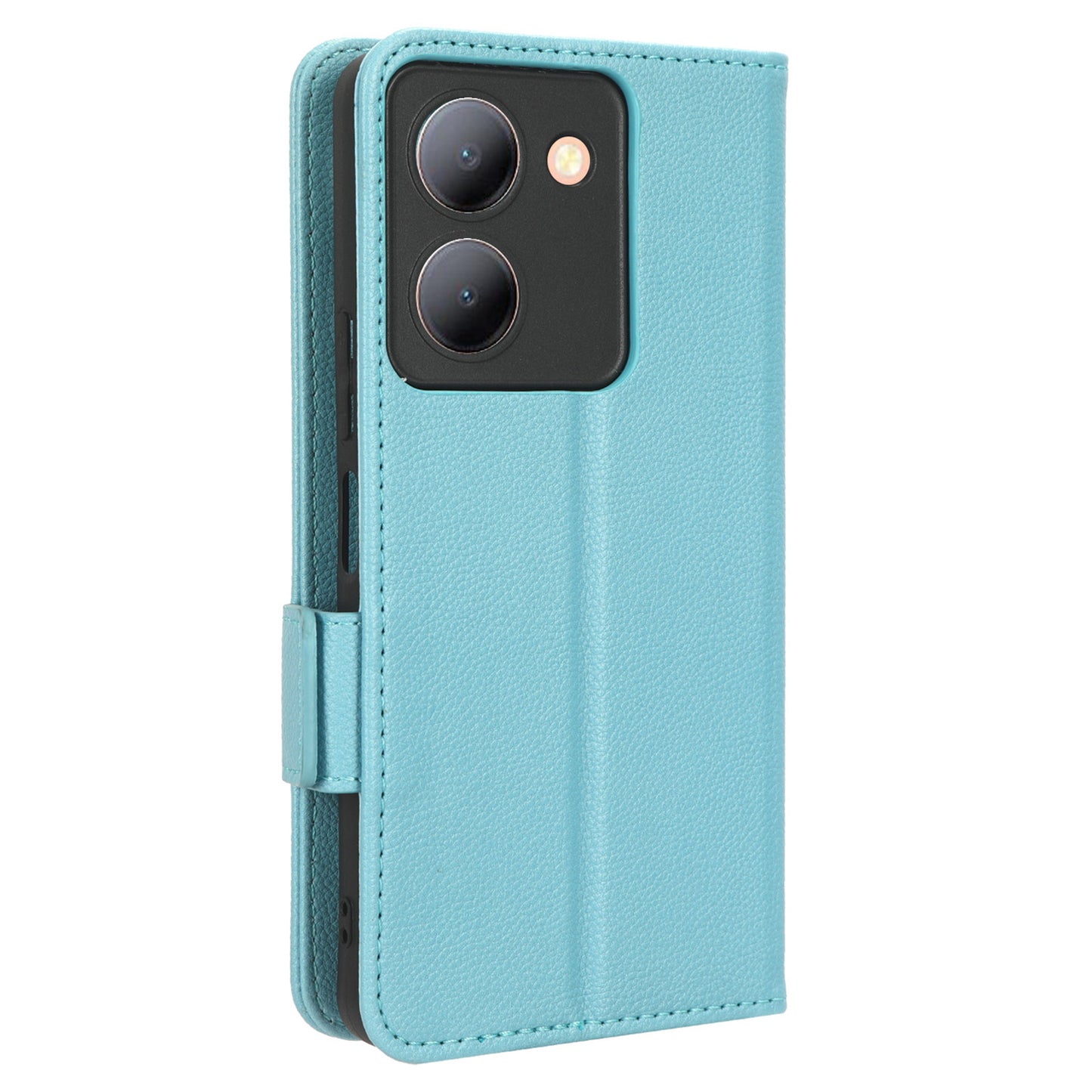 For vivo Y36 4G / Y36 5G / Y78 (China) 5G PU Leather Litchi Texture Phone Wallet Stand Case Anti-drop Cover