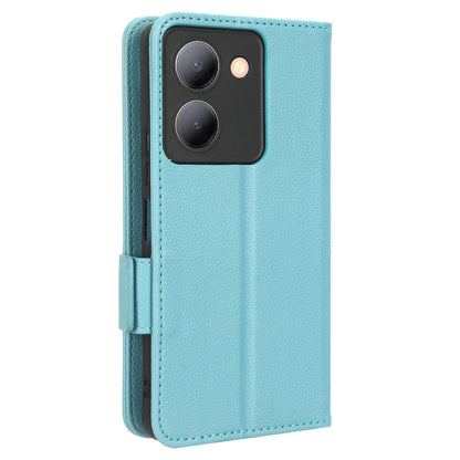 For vivo Y36 4G / Y36 5G / Y78 (China) 5G PU Leather Litchi Texture Phone Wallet Stand Case Anti-drop Cover