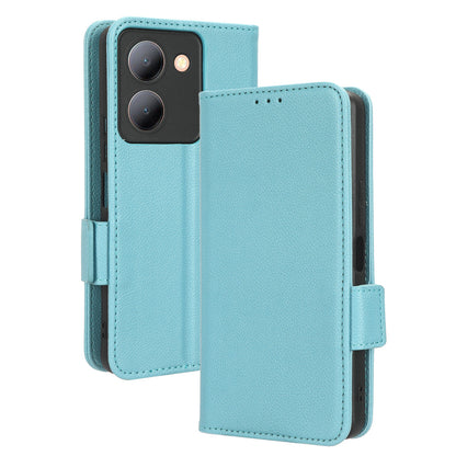 For vivo Y36 4G / Y36 5G / Y78 (China) 5G PU Leather Litchi Texture Phone Wallet Stand Case Anti-drop Cover