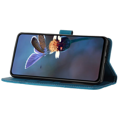 For iPhone 13 6.1 inch Wallet Cover PU Leather Flip Stand Phone Shell Imprinted Flower Pattern Phone Case