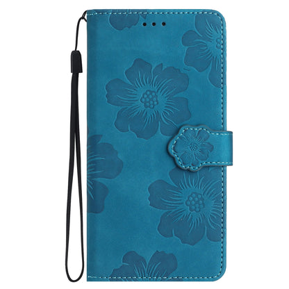 For iPhone 13 6.1 inch Wallet Cover PU Leather Flip Stand Phone Shell Imprinted Flower Pattern Phone Case
