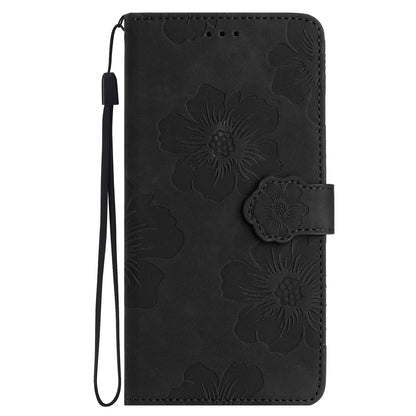 For iPhone 14 Plus PU Leather Phone Shell Wallet Cover Imprinted Flower Pattern Flip Stand Case