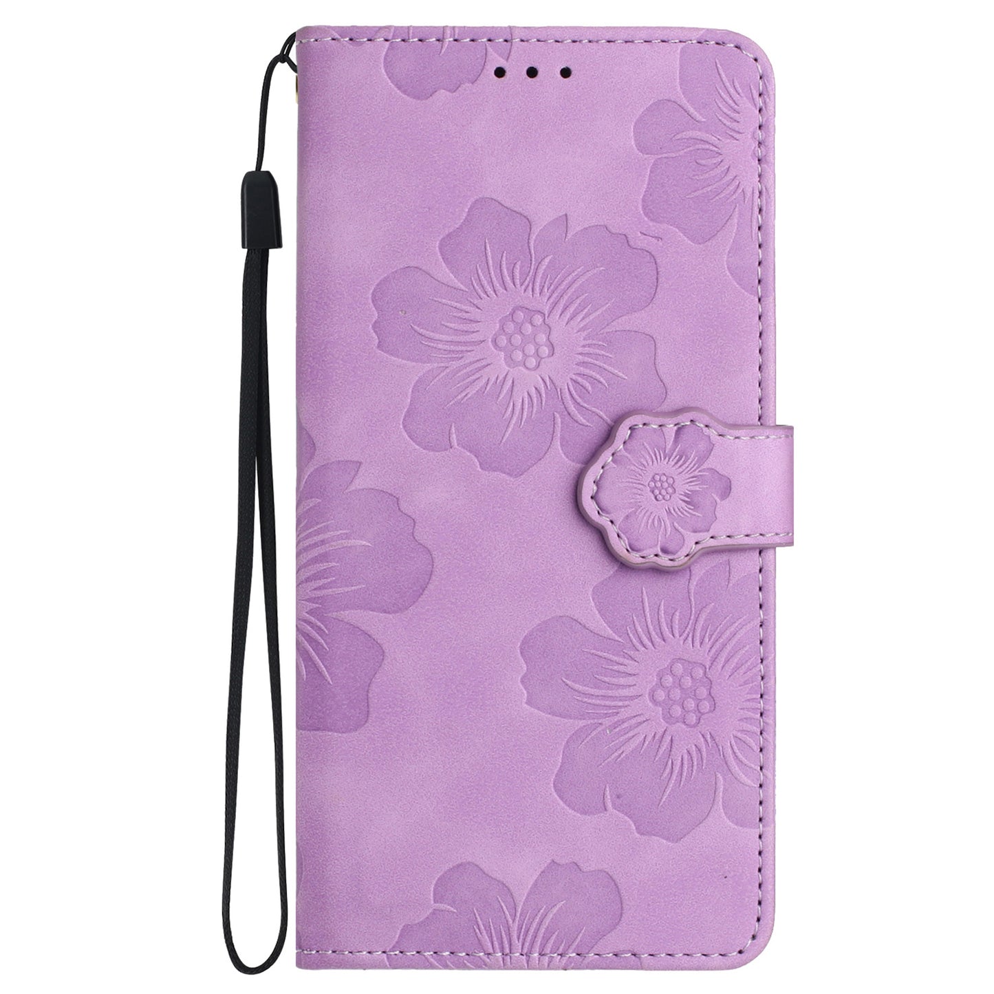 For iPhone 14 Plus PU Leather Phone Shell Wallet Cover Imprinted Flower Pattern Flip Stand Case