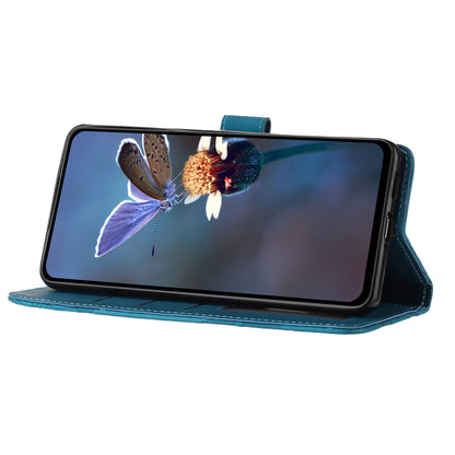 For iPhone 13 Pro Max Stand Phone Case Imprinted Flower Pattern Wallet Cover Flip Style PU Leather Shell