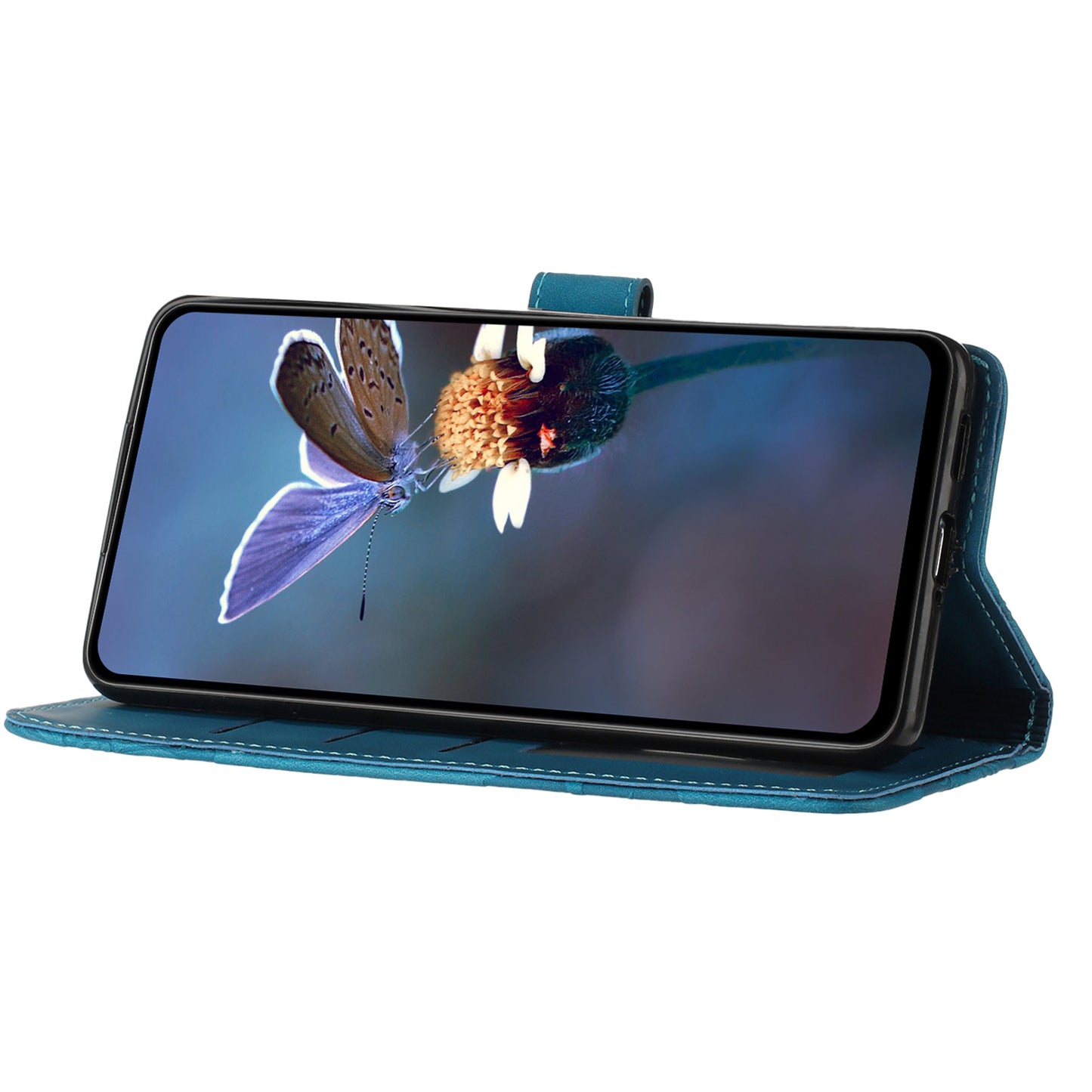 For iPhone 11 Cell Phone Case Flowers Imprinted PU Leather Stand Wallet Cover