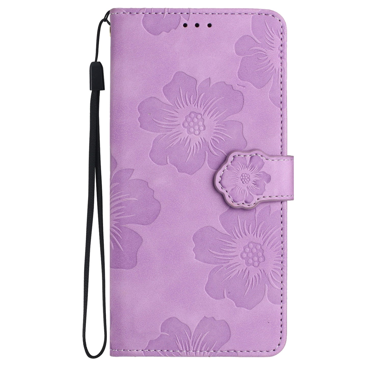For iPhone 11 Cell Phone Case Flowers Imprinted PU Leather Stand Wallet Cover