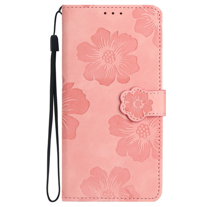 For iPhone 11 Cell Phone Case Flowers Imprinted PU Leather Stand Wallet Cover