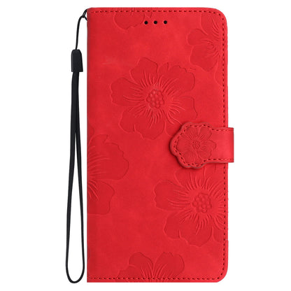 For iPhone 11 Cell Phone Case Flowers Imprinted PU Leather Stand Wallet Cover
