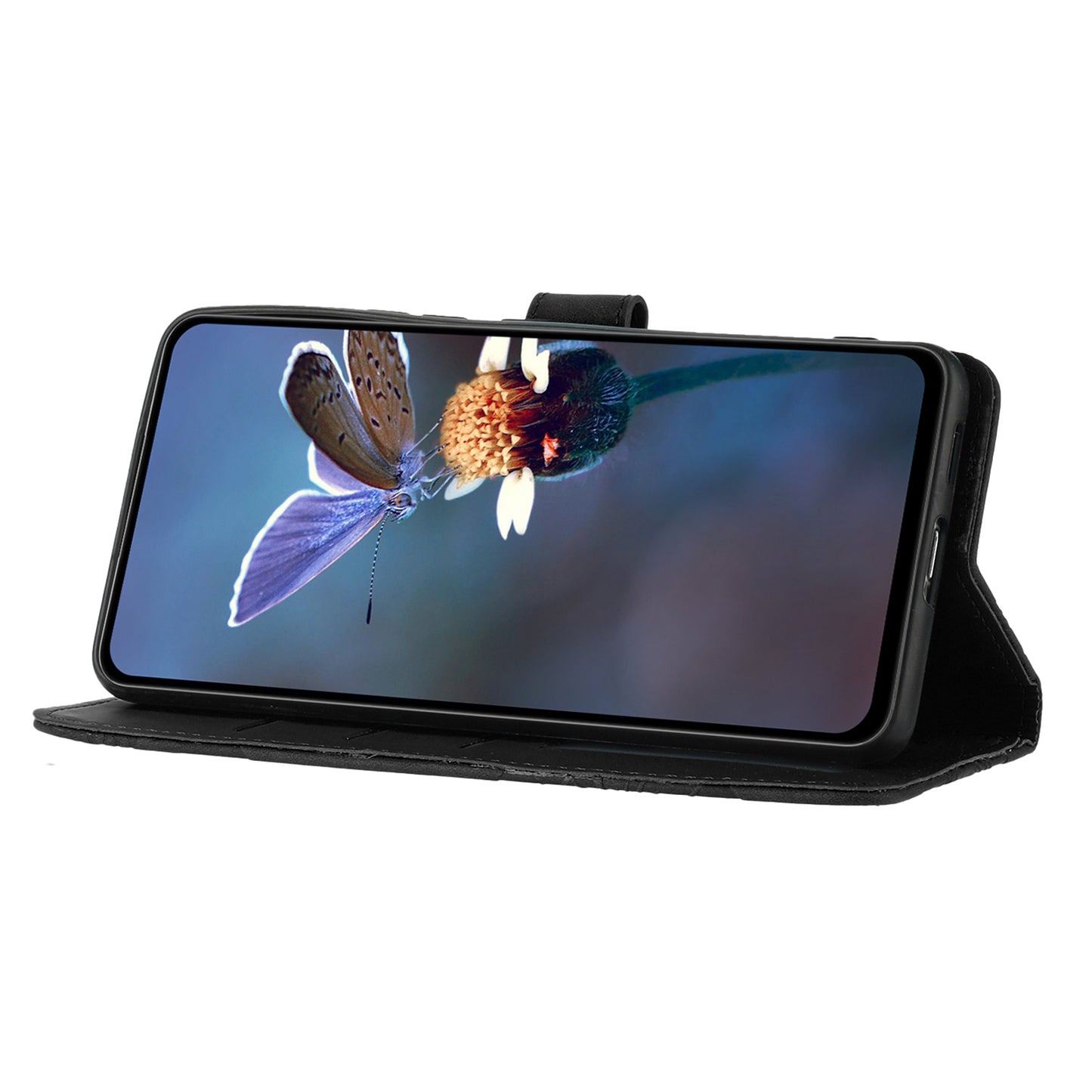 For iPhone 11 Cell Phone Case Flowers Imprinted PU Leather Stand Wallet Cover