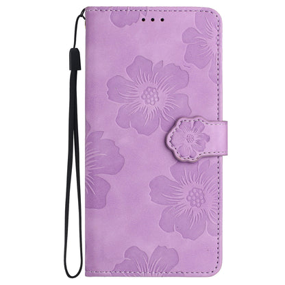 For iPhone 12 Pro Max 6.7 inch Flowers Imprint Phone Case PU Leather Wallet Cover with Stand
