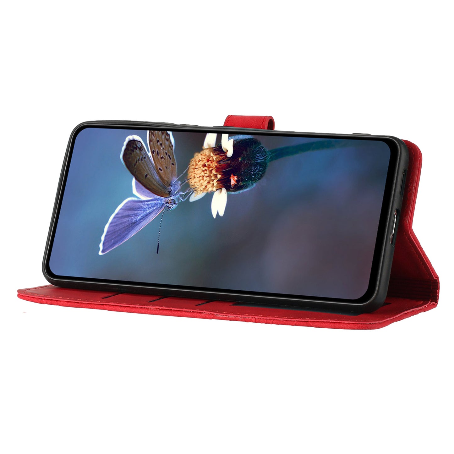 For iPhone 12 Pro Max 6.7 inch Flowers Imprint Phone Case PU Leather Wallet Cover with Stand