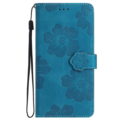 For iPhone 11 Pro Flowers Imprint Flip Stand Phone Case PU Leather Wallet Shockproof Cover