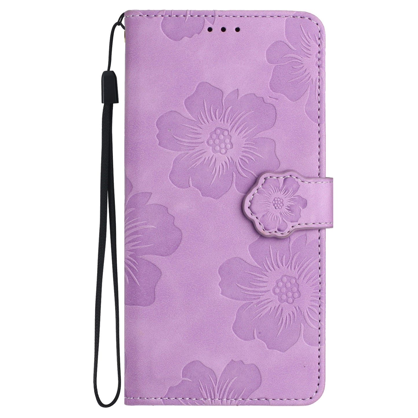 For iPhone 11 Pro Flowers Imprint Flip Stand Phone Case PU Leather Wallet Shockproof Cover