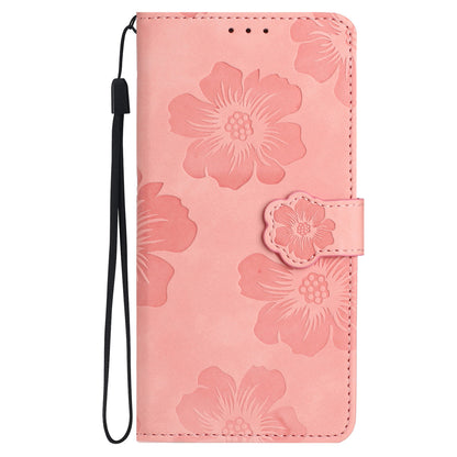 For iPhone 11 Pro Flowers Imprint Flip Stand Phone Case PU Leather Wallet Shockproof Cover