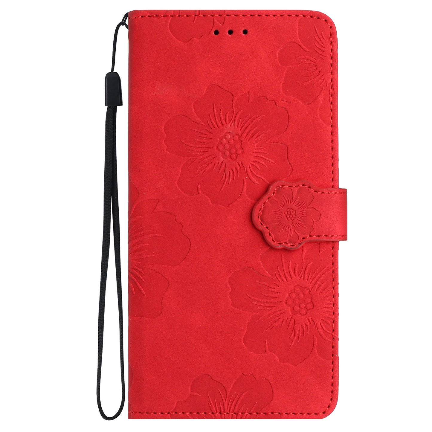 For iPhone 11 Pro Flowers Imprint Flip Stand Phone Case PU Leather Wallet Shockproof Cover