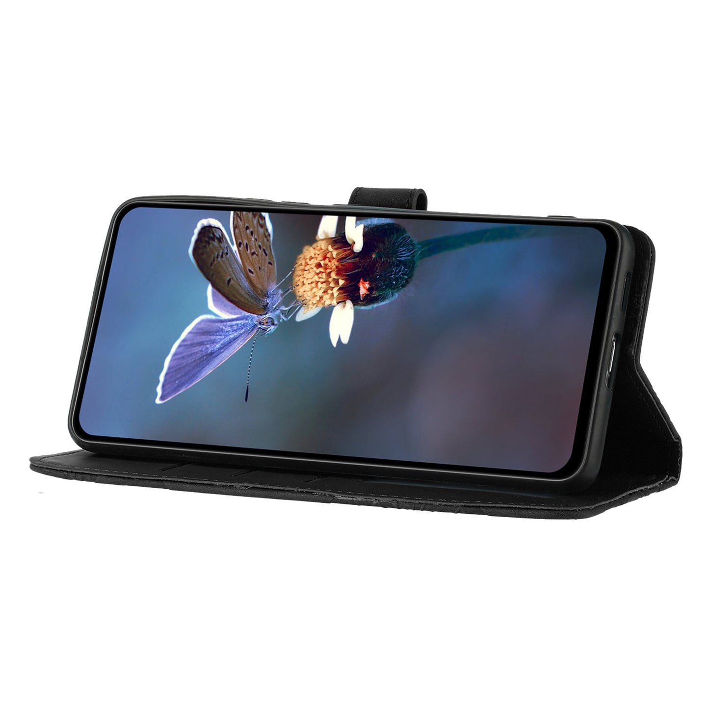 For iPhone 11 Pro Flowers Imprint Flip Stand Phone Case PU Leather Wallet Shockproof Cover