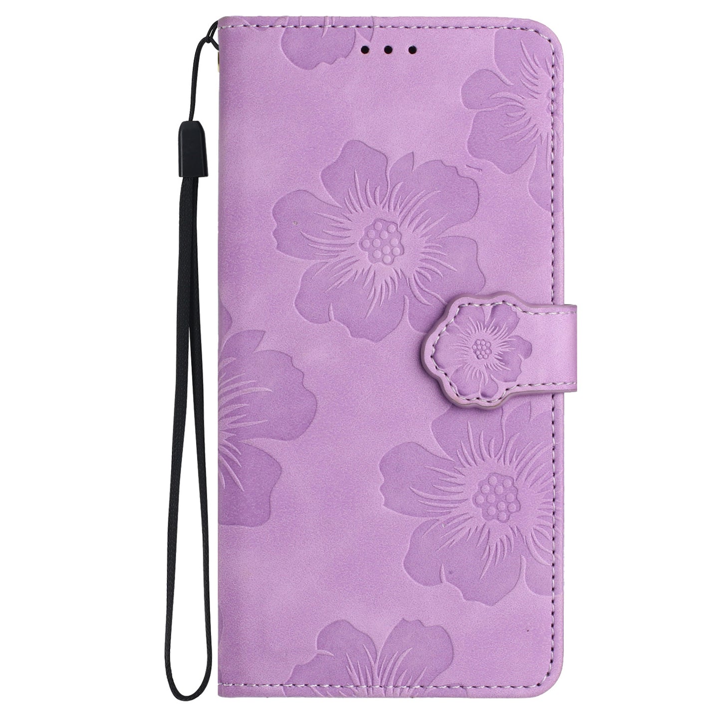 Phone Cover for Google Pixel 7 Pro 5G , Stand Imprinted Flower Pattern PU Leather Phone Case
