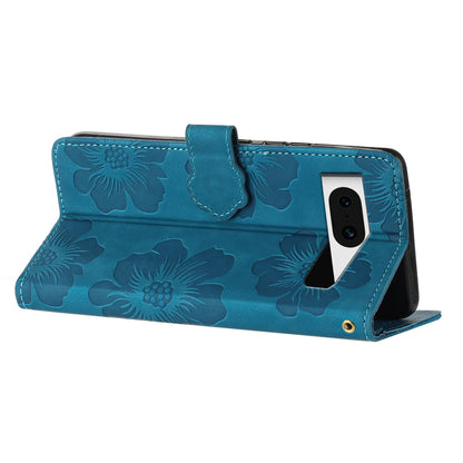 For Google Pixel 8 Flowers Imprint Leather Shell Flip Wallet Cover Phone Case with Stand
