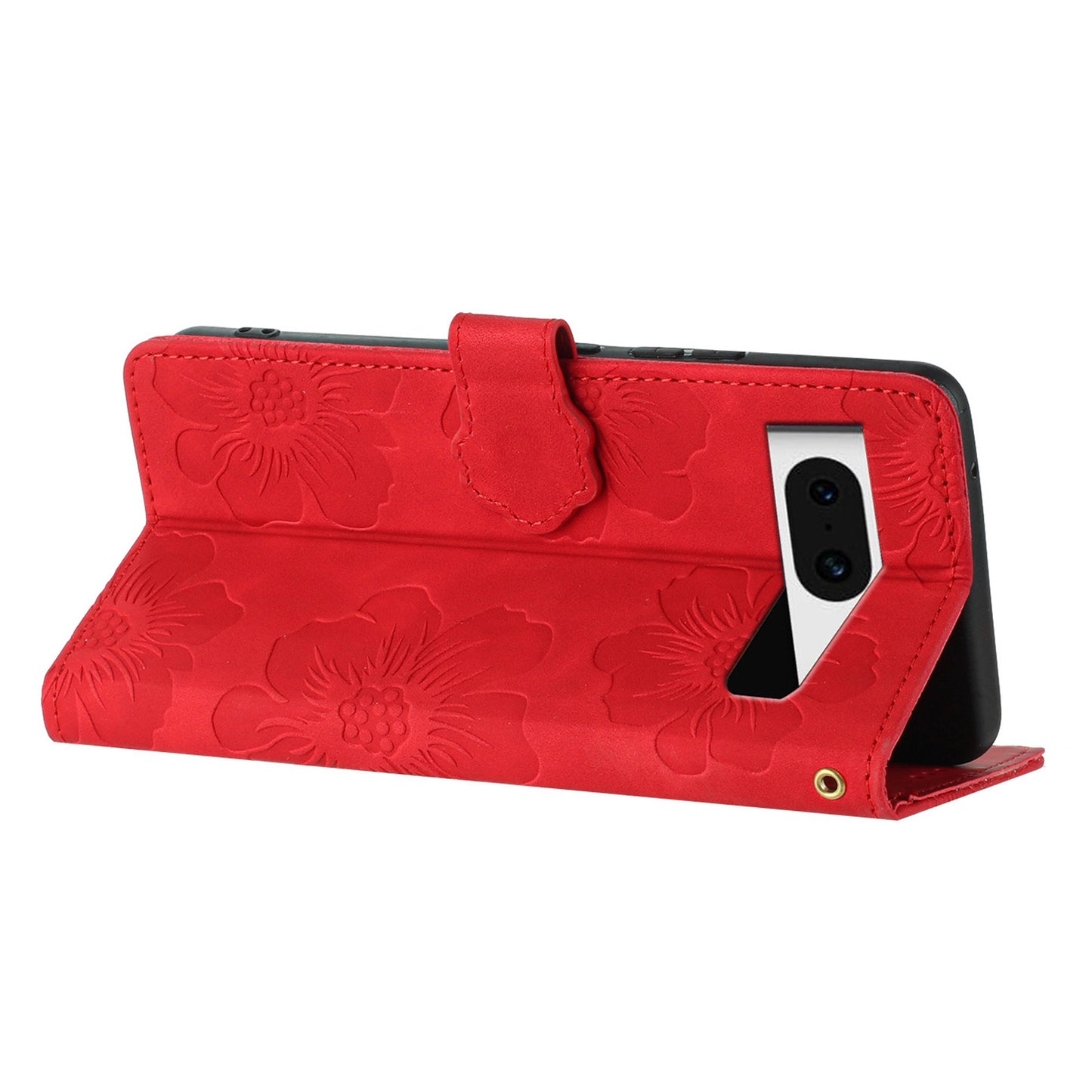 For Google Pixel 8 Flowers Imprint Leather Shell Flip Wallet Cover Phone Case with Stand