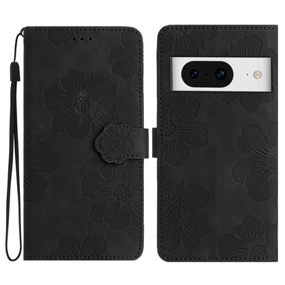 For Google Pixel 8 Flowers Imprint Leather Shell Flip Wallet Cover Phone Case with Stand