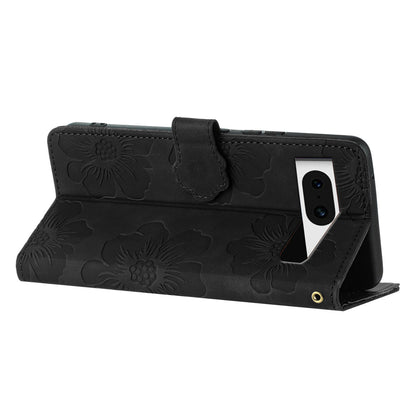 For Google Pixel 8 Flowers Imprint Leather Shell Flip Wallet Cover Phone Case with Stand