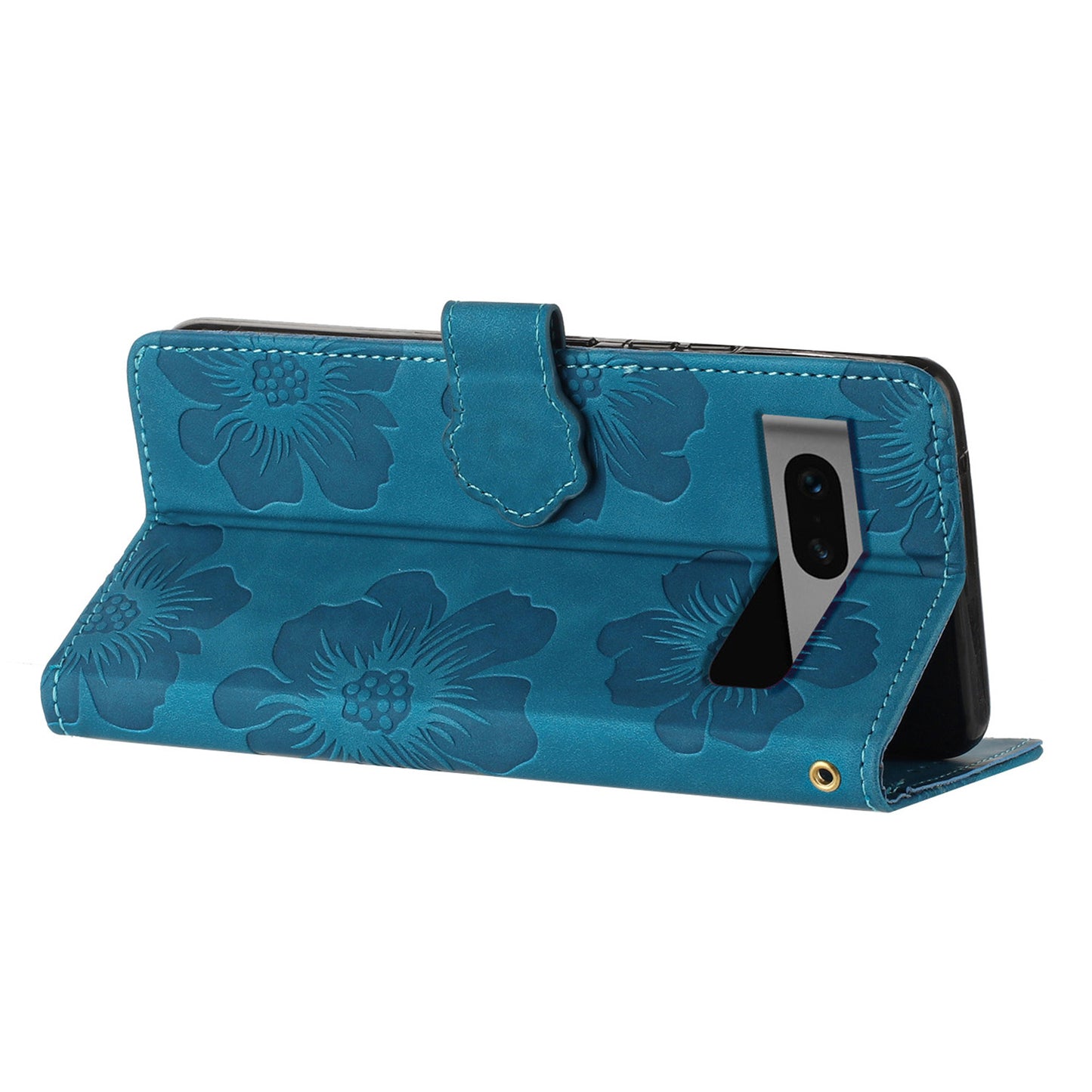 For Google Pixel 7 5G Flowers Imprint Leather Wallet Shell Flip Stand Protective Phone Case