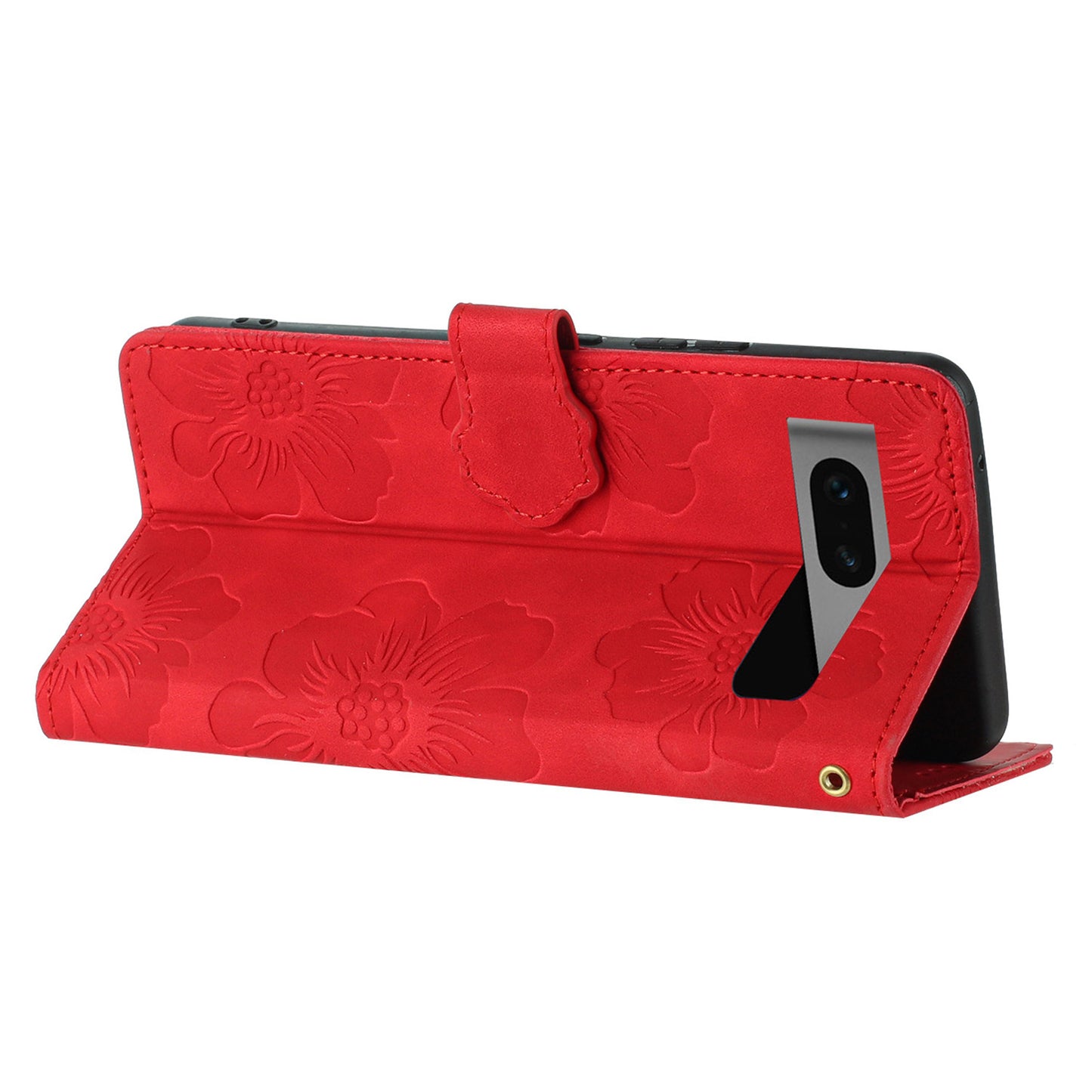 For Google Pixel 7 5G Flowers Imprint Leather Wallet Shell Flip Stand Protective Phone Case