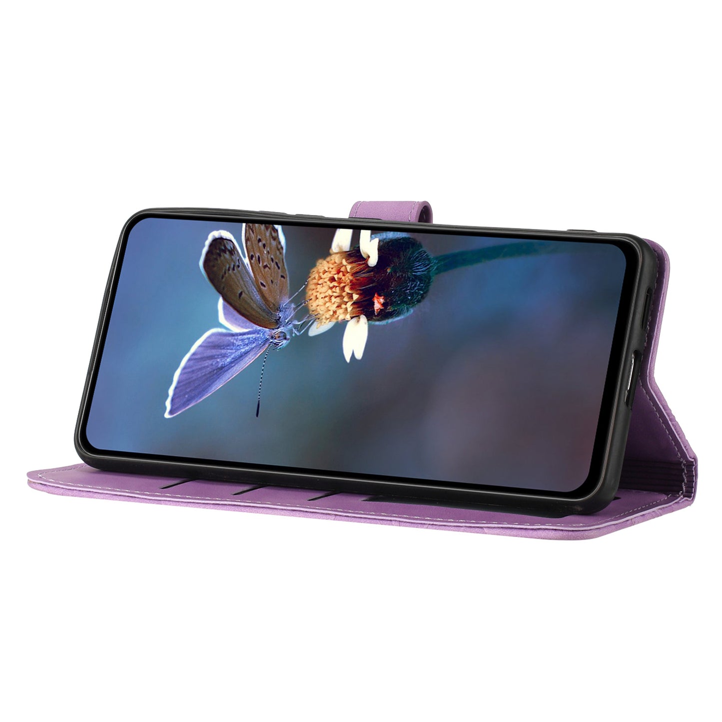 For Google Pixel 8 Pro Leather Wallet Full Protection Cover Flowers Imprint Stand Phone Case