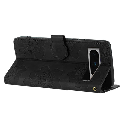 For Google Pixel 8 Pro Leather Wallet Full Protection Cover Flowers Imprint Stand Phone Case
