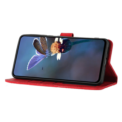 For Samsung Galaxy S23 Ultra Cell Phone Case Wallet Cover PU Leather Stand Imprinted Flower Pattern Shell