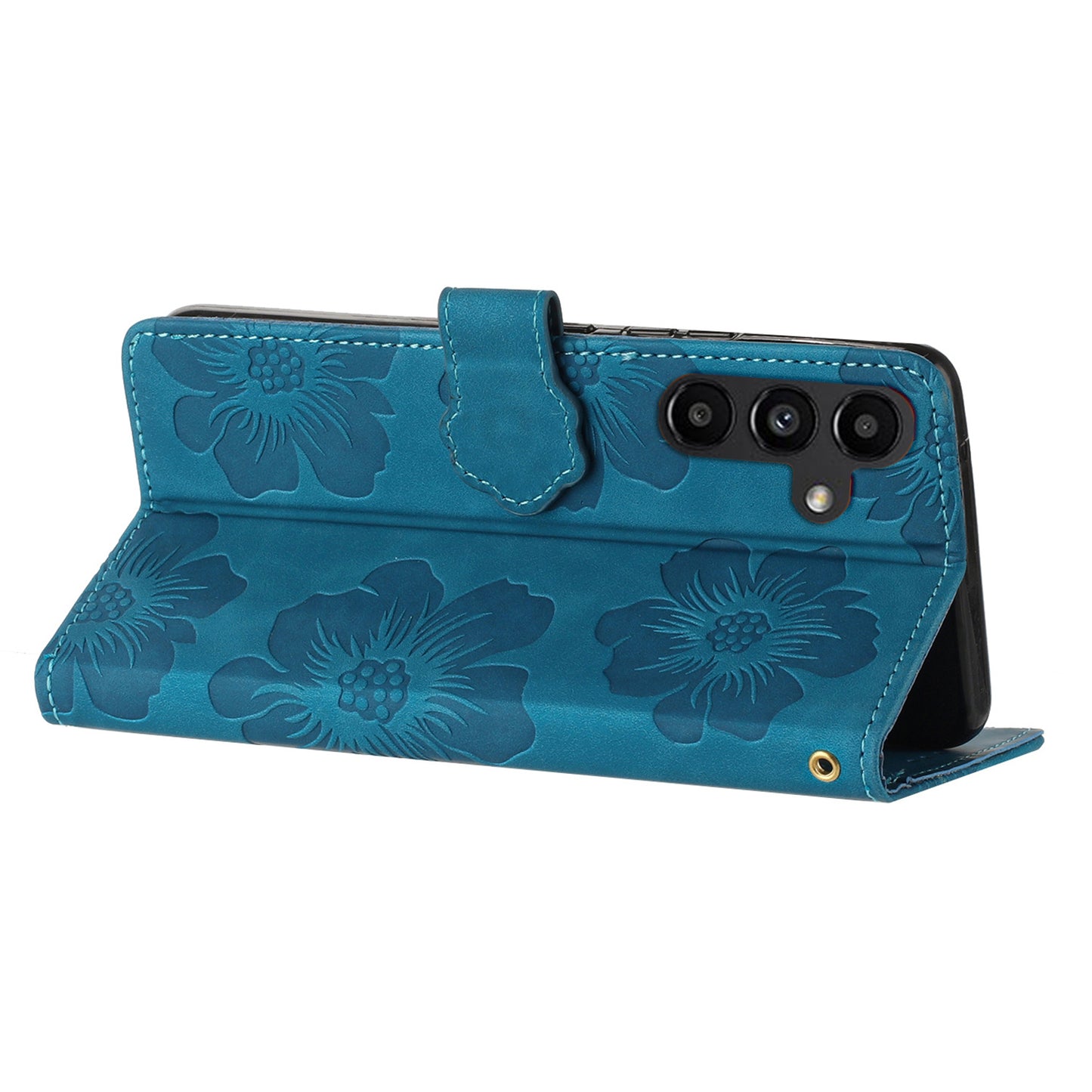 Phone Case Wallet for Samsung Galaxy A54 5G , Imprinted Flower Pattern PU Leather Flip Stand Cover