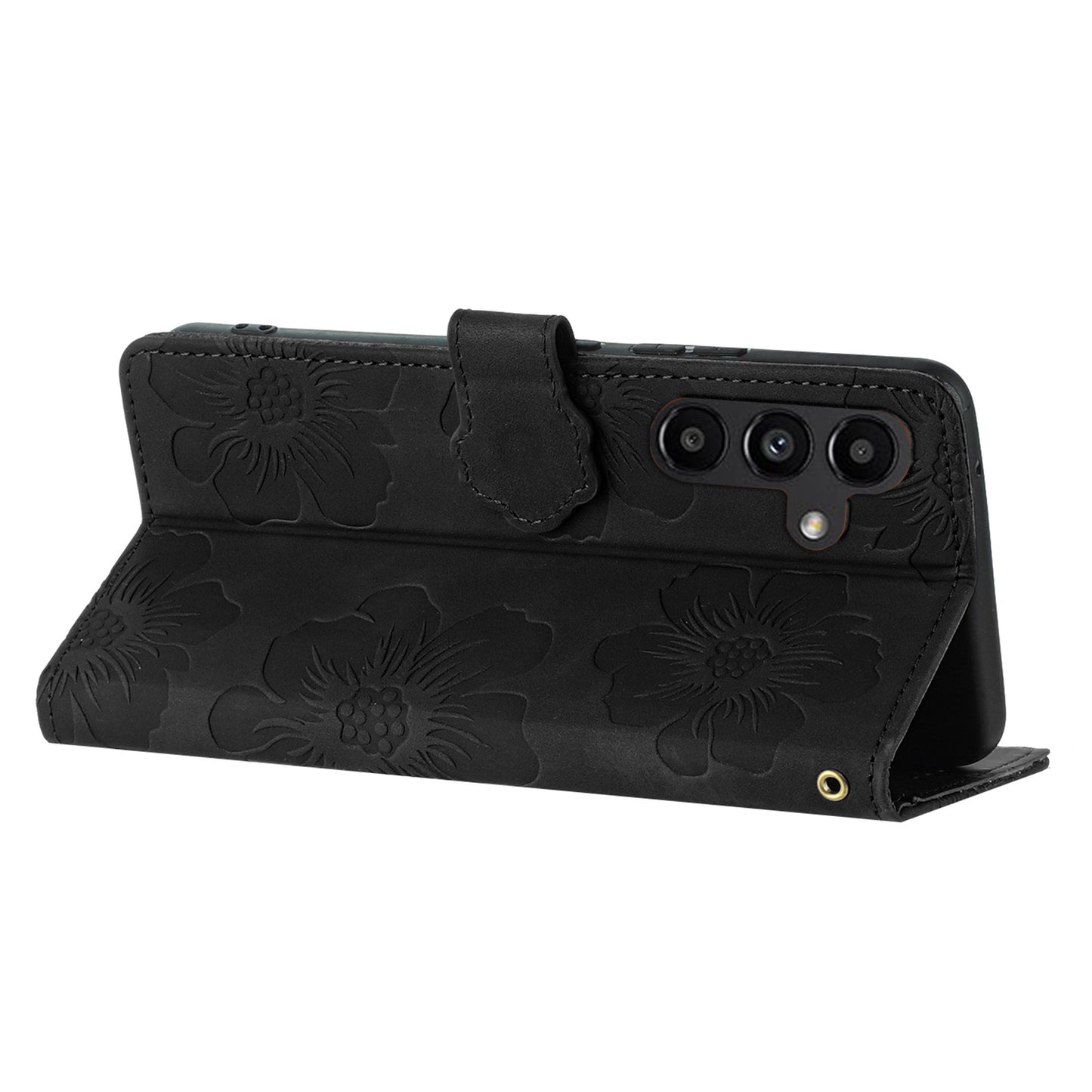 Phone Case Wallet for Samsung Galaxy A54 5G , Imprinted Flower Pattern PU Leather Flip Stand Cover