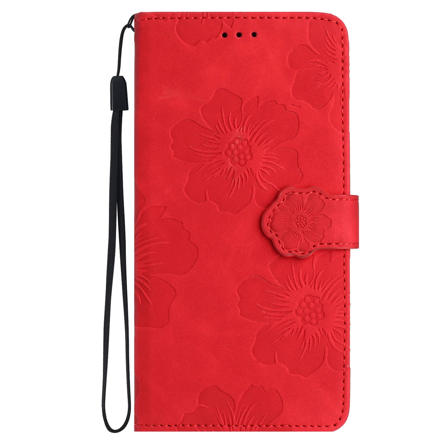 For Samsung Galaxy A32 5G / M32 5G PU Leather Wallet Cover Flowers Imprint Phone Case with Stand