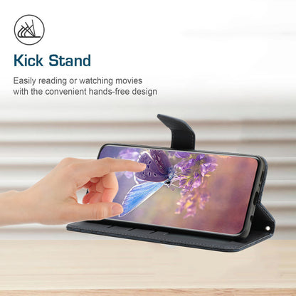 HT03 PU Leather Case for Realme C53 4G , Wallet Stand Imprinted Phone Cover with Shoulder Strap