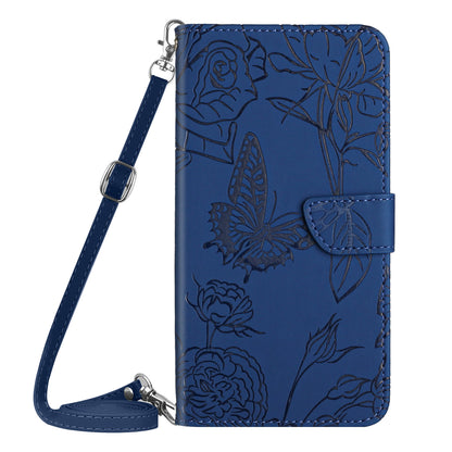 HT03 PU Leather Case for Realme C53 4G , Wallet Stand Imprinted Phone Cover with Shoulder Strap