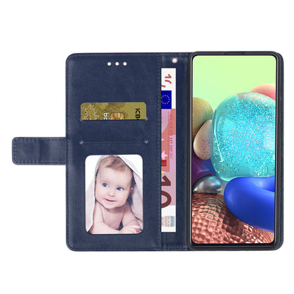 HT01 Wallet Phone Case for vivo Y78+ 5G , Y-shaped Line Imprinting Stand PU Leather Cover