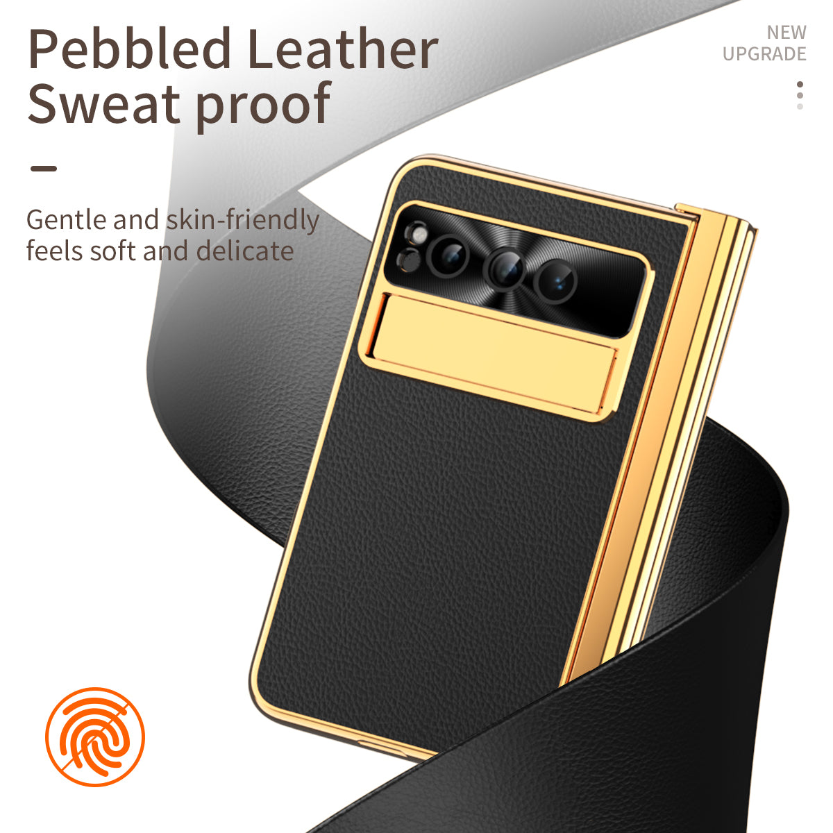 For Google Pixel Fold PU Leather+PC Phone Case Magnetic Double Hinge Kickstand Cover with Tempered Glass Screen Film+Stylus