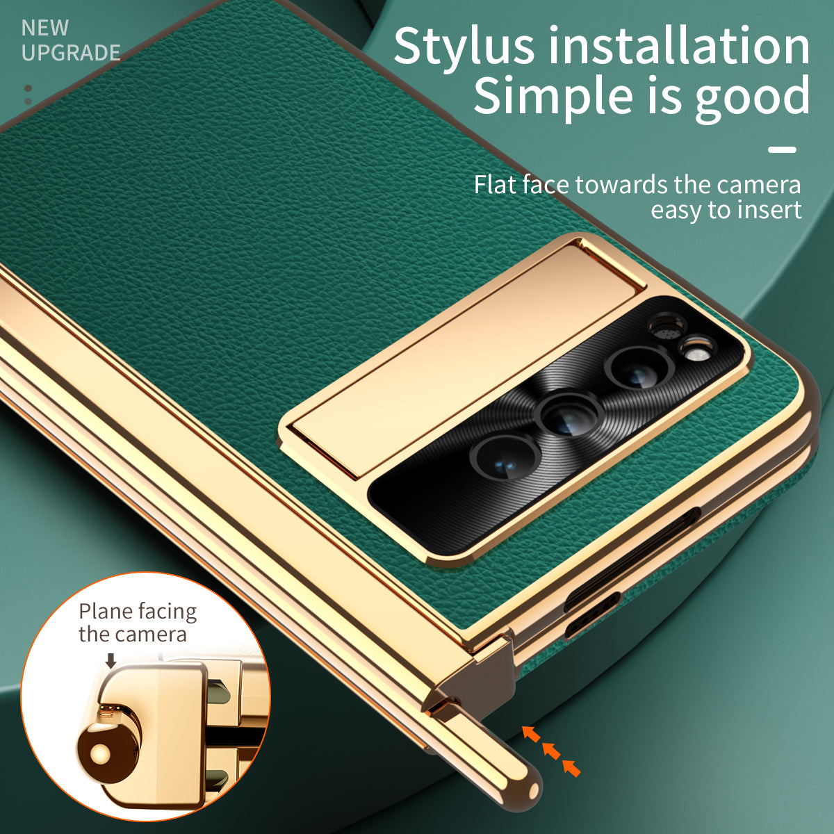 For Google Pixel Fold PU Leather+PC Phone Case Magnetic Double Hinge Kickstand Cover with Tempered Glass Screen Film+Stylus