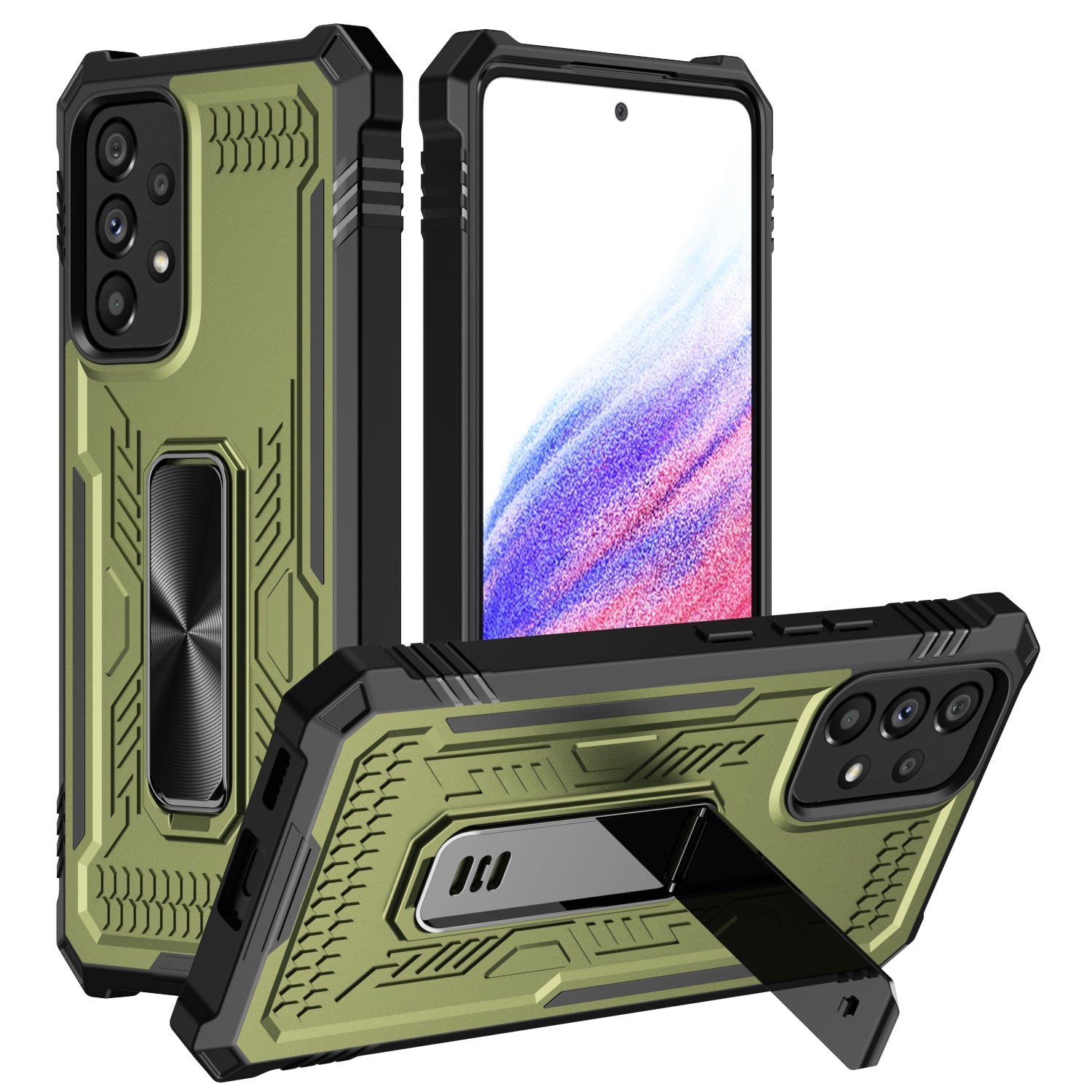 TPU + PC Phone Cover for Samsung Galaxy A53 5G , Kickstand Anti-drop Protective Phone Case