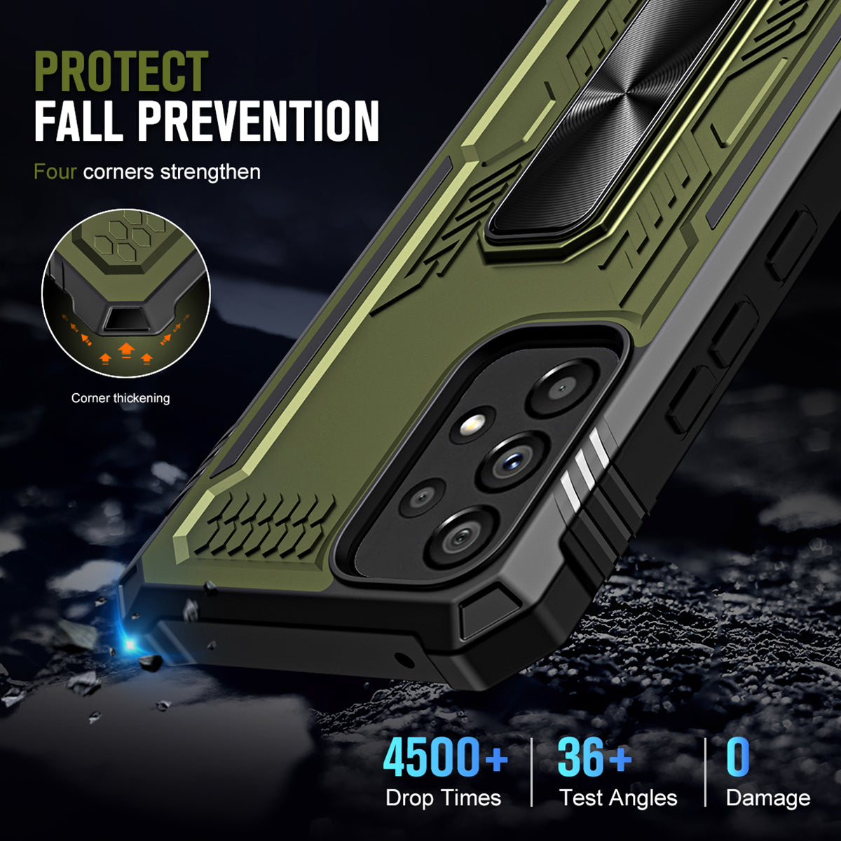 TPU + PC Phone Cover for Samsung Galaxy A53 5G , Kickstand Anti-drop Protective Phone Case