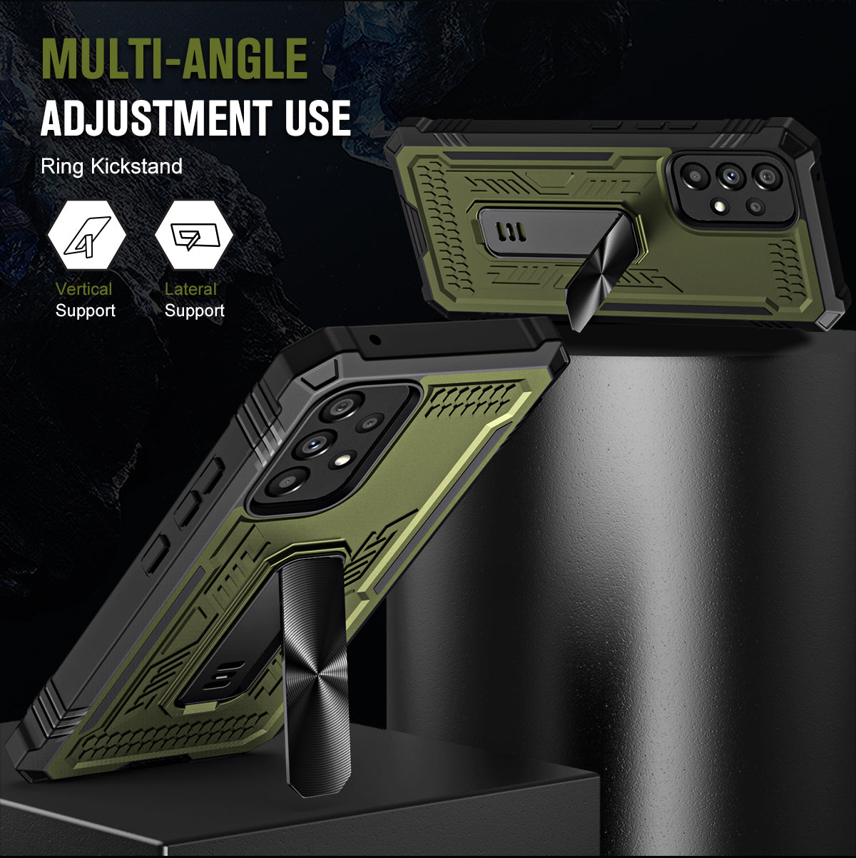 TPU + PC Phone Cover for Samsung Galaxy A53 5G , Kickstand Anti-drop Protective Phone Case