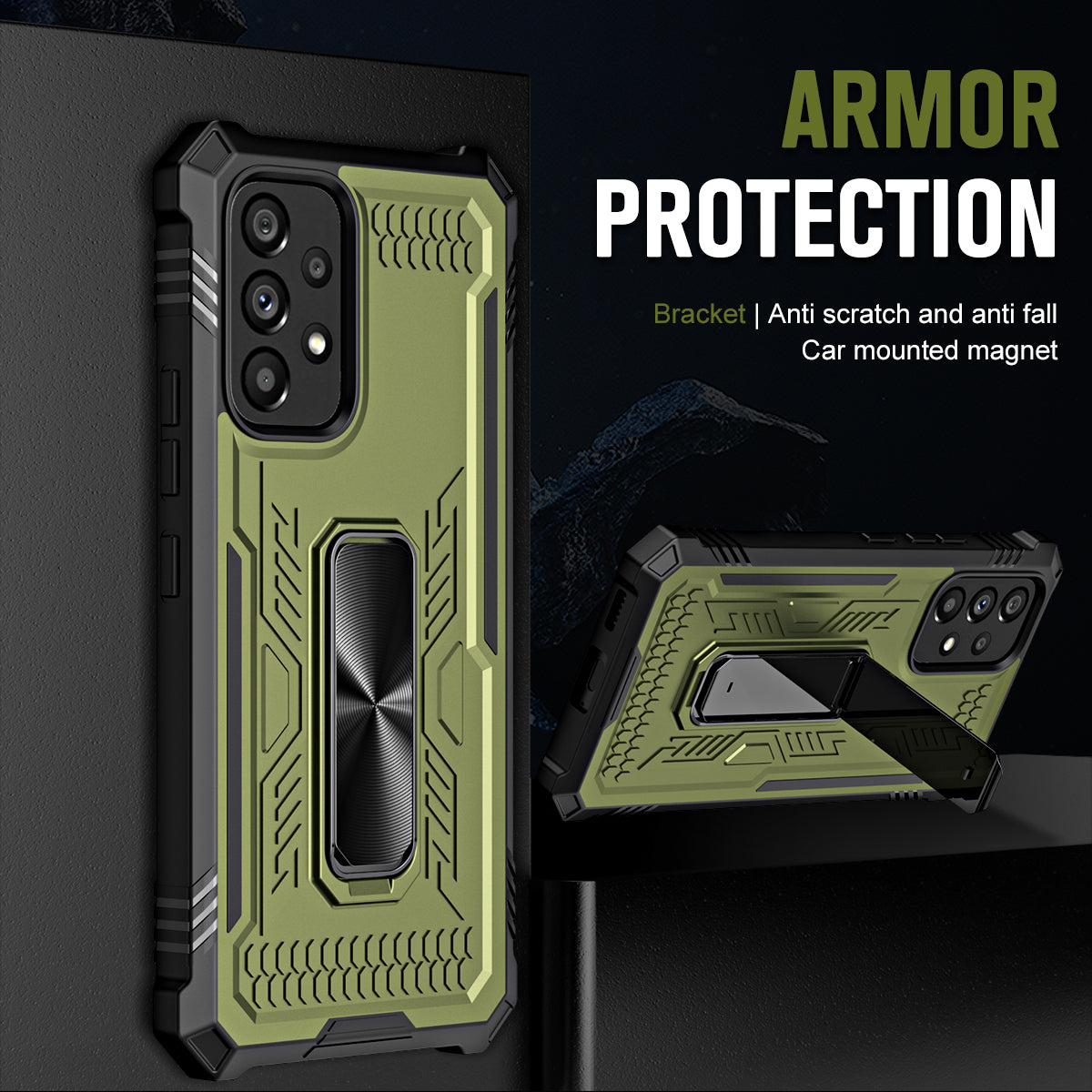 TPU + PC Phone Cover for Samsung Galaxy A53 5G , Kickstand Anti-drop Protective Phone Case