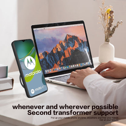 For Motorola Moto E13 4G Slide Camera Lid Smartphone Case Rotating Kickstand PC+TPU Cover